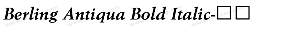 Berling Antiqua Bold Italic字体转换